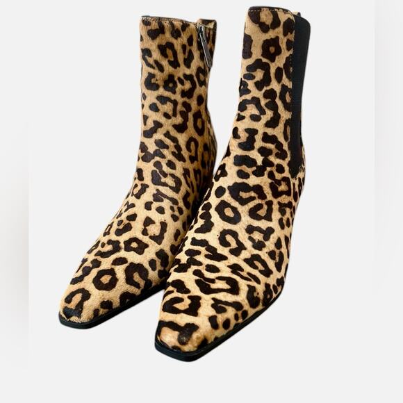 SARTO by Franco Sarto Vianca Leopard Genuine Calf Hair Bootie – Sz 9 - Picture 3 of 8